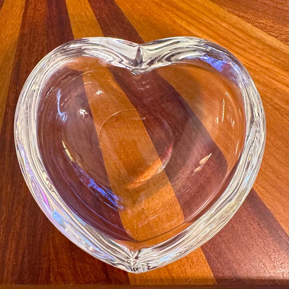 Orrefors Sweden heart shaped bowl